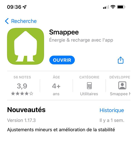 Guide d'utilisation de l'application Smappee