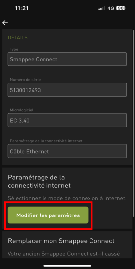 Tutoriel changement de Wifi étape
